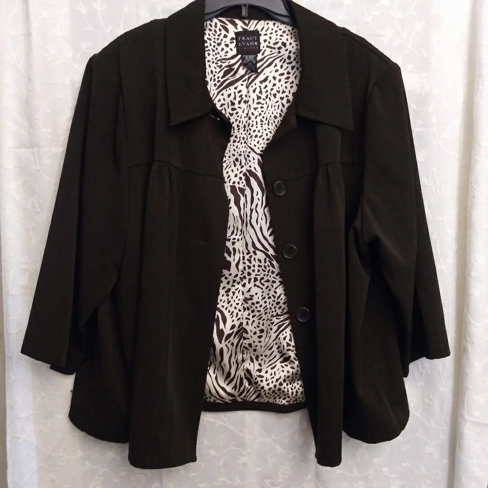 Tracy Evans brown dress coat size 22W